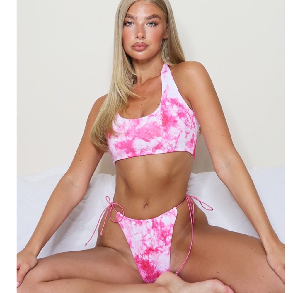 NWOT Pink Tie Dye Bikini